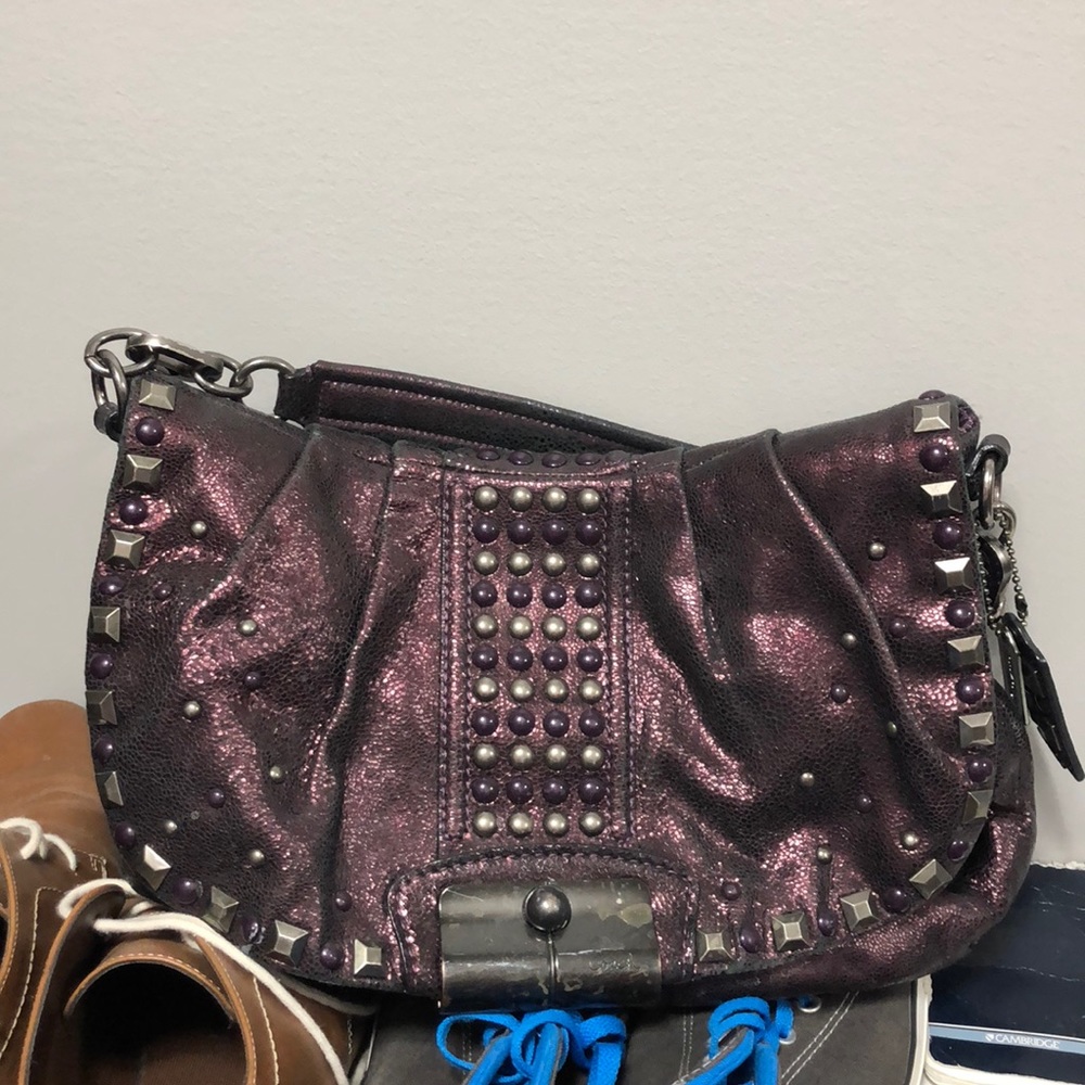 Coach studded handbag and wallet